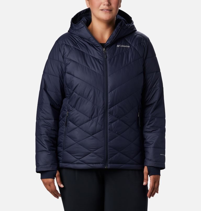 Women\'s Columbia Heavenly Hooded Jackets Navy | Plus Size CA-O83A6